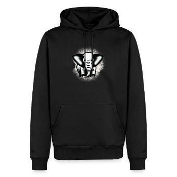 Kleiner Elefant Cartoon niedlich Liebe Abenteuer 1 - Männer Premium Bio Hoodie - Schwarz - Vorne - Nico (187cm)