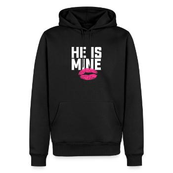 il est mon baiser - Sweat à capuche Premium bio Homme - noir - Devant - Nico (187cm)