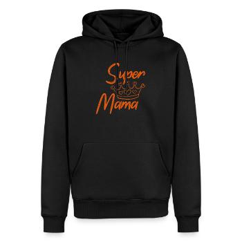 Super Mama - Männer Premium Bio Hoodie - Schwarz - Vorne - Nico (187cm)