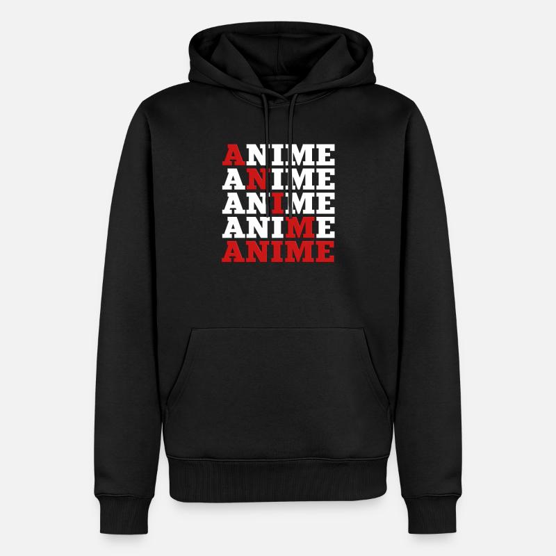Anime - Männer Premium Bio Hoodie - Schwarz