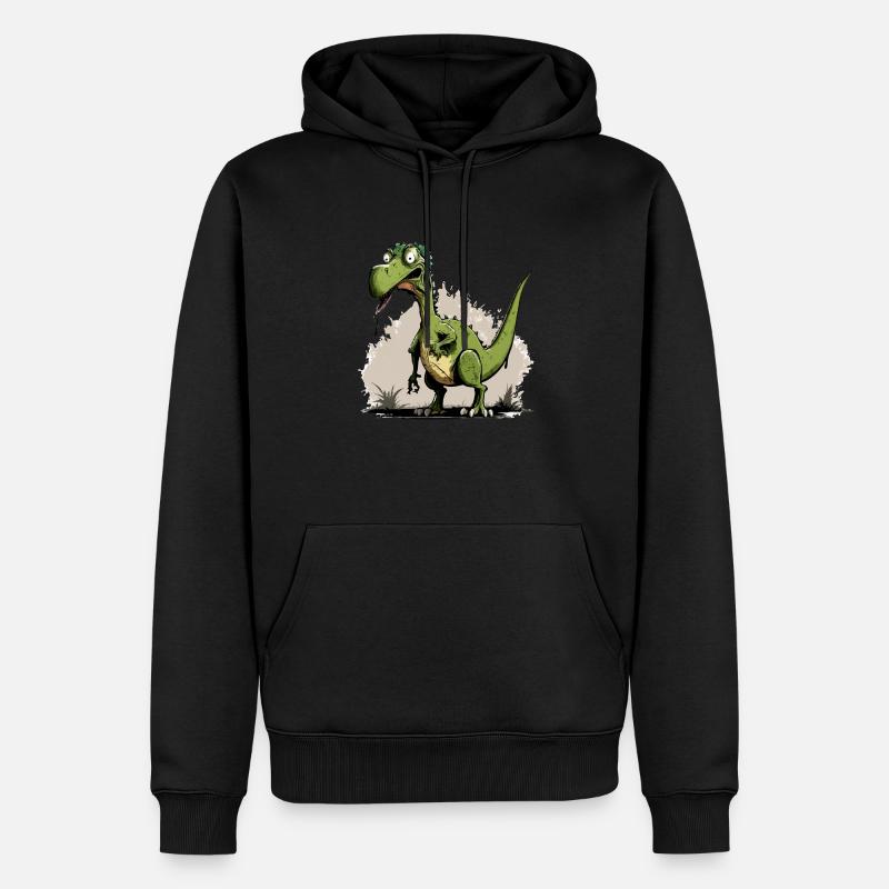 Gop le dinosaure - Sweat à capuche Premium bio Homme - noir