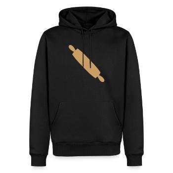 Nudelholz - Männer Premium Bio Hoodie - Schwarz - Vorne - Nico (187cm)