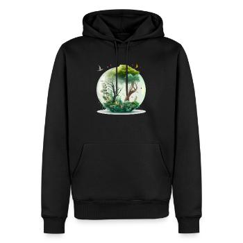 The miniature forest - Men’s Premium Organic Hoodie - black - Front - Nico (187cm)