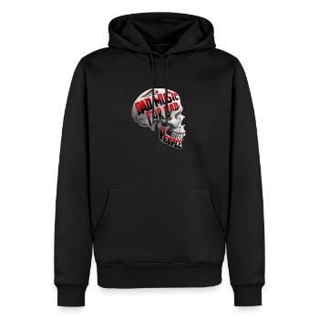 Tattoo Skull - Sweat à capuche Premium bio Homme - noir - Devant - Nico (187cm)