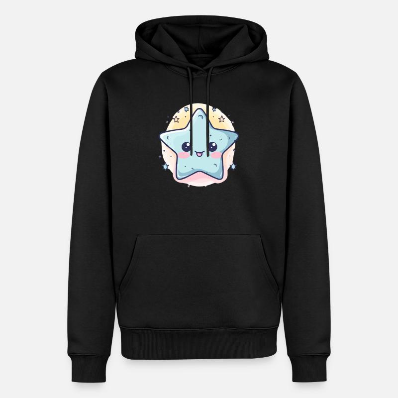 L'étoile bleue - Sweat à capuche Premium bio Homme - noir