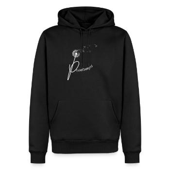Spring - Dandelion - Men’s Premium Organic Hoodie - black - Front - Nico (187cm)