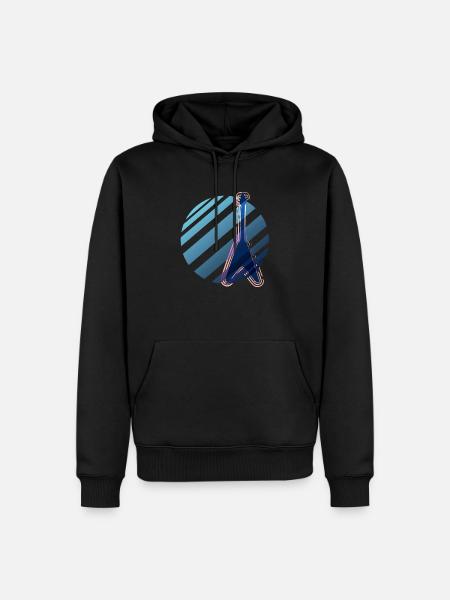 E-Gitarre Liebe - Männer Premium Bio Hoodie - Schwarz