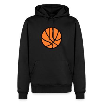 Basket-ball. - Sweat à capuche Premium bio Homme - noir - Devant - Nico (187cm)
