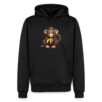 Singer autour de l’amusement et du rire avec un dessin animé - Sweat à capuche Premium bio Homme - noir - Devant - Nico (187cm)