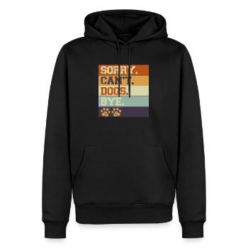 Dogs Lover Vintage Sorry Can't Dogs Bye - Sweat à capuche Premium bio Homme - noir - Devant - Nico (187cm)