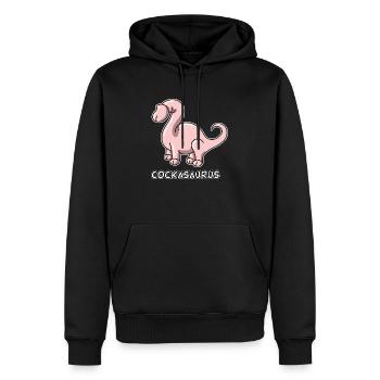 penis dino cockasaurus penisaurus dickosaurus - Men’s Premium Organic Hoodie - black - Front - Nico (187cm)