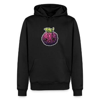 Brombeere süß Animestil - Männer Premium Bio Hoodie - Schwarz - Vorne - Nico (187cm)