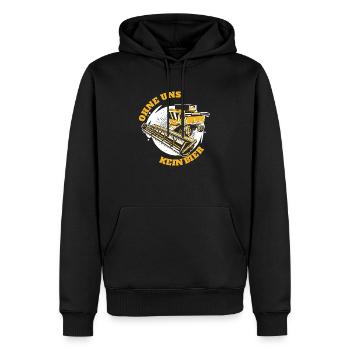 OHNE UNS KEIN BIER Landwirt Bauern Demo - Männer Premium Bio Hoodie - Schwarz - Vorne - Nico (187cm)
