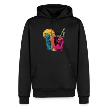 Cosmic Refreshment - Männer Premium Bio Hoodie - Schwarz - Vorne - Nico (187cm)
