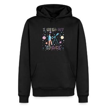 I Need My Space Astronomy Telescope Stargazer - Männer Premium Bio Hoodie - Schwarz - Vorne - Nico (187cm)