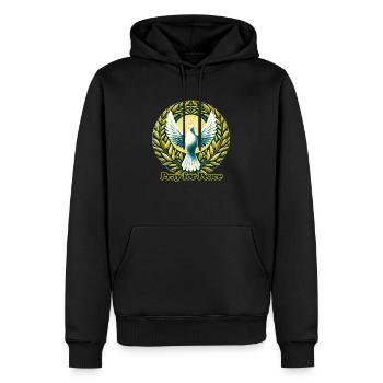 Priez pour la paix - Sweat à capuche Premium bio Homme - noir - Devant - Nico (187cm)