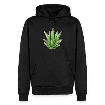 Aloe-Vera-Pflanze - Männer Premium Bio Hoodie - Schwarz - Vorne - Nico (187cm)