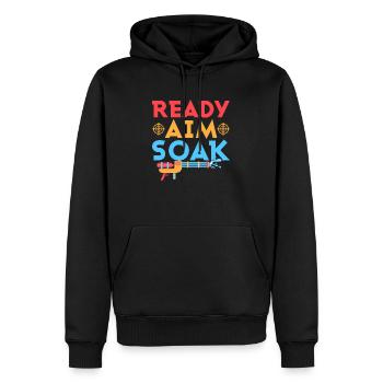Ready Aim Soak Squirt Gun Summer Water Fun - Männer Premium Bio Hoodie - Schwarz - Vorne - Nico (187cm)
