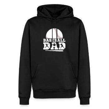 Baseball Dad Father Sport Fan - Männer Premium Bio Hoodie - Schwarz - Vorne - Nico (187cm)