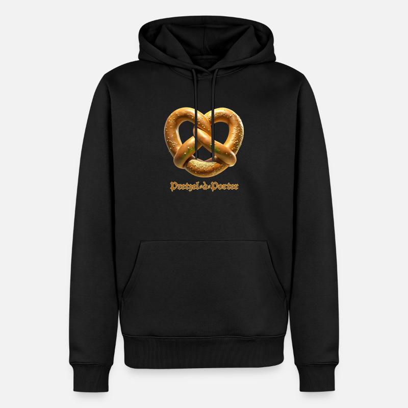 Bretzel-à-Porter - Sweat à capuche Premium bio Homme - noir