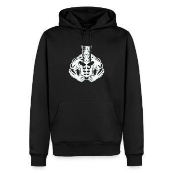Bande dessinée Panthère - Sweat à capuche Premium bio Homme - noir - Devant - Nico (187cm)