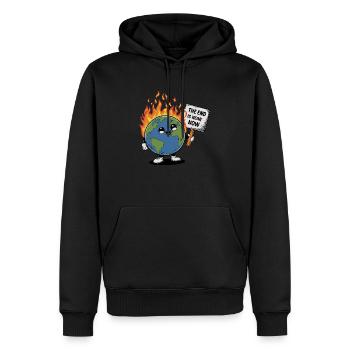 La fin est maintenant - Sweat à capuche Premium bio Homme - noir - Devant - Nico (187cm)
