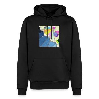 Ciel coloté - Sweat à capuche Premium bio Homme - noir - Devant - Nico (187cm)