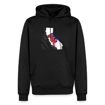 Republican Flag in California State Landkarte CA - Männer Premium Bio Hoodie - Schwarz - Vorne - Nico (187cm)