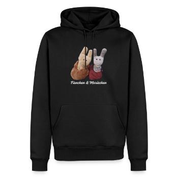 Schrift Schwarz 3 - Männer Premium Bio Hoodie - Schwarz - Vorne - Nico (187cm)