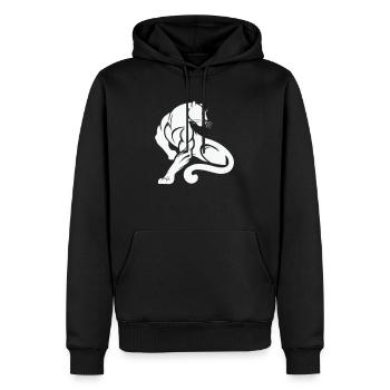 Panther Leopard - Männer Premium Bio Hoodie - Schwarz - Vorne - Nico (187cm)