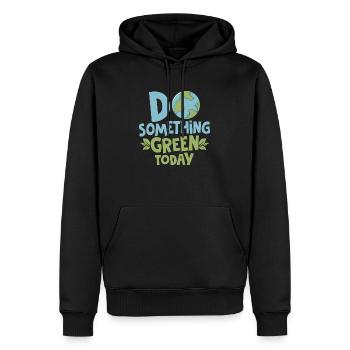 Do Something Green Today Earth Day Planet - Männer Premium Bio Hoodie - Schwarz - Vorne - Nico (187cm)