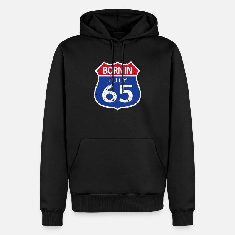 Geboren im Juli 1965 - Männer Premium Bio Hoodie - Schwarz