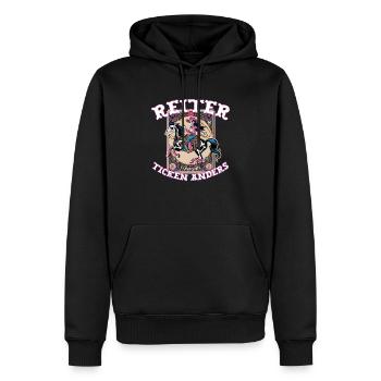 Reiter ticken anders - Männer Premium Bio Hoodie - Schwarz - Vorne - Nico (187cm)