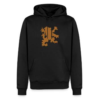 loewe - Männer Premium Bio Hoodie - Schwarz - Vorne - Nico (187cm)