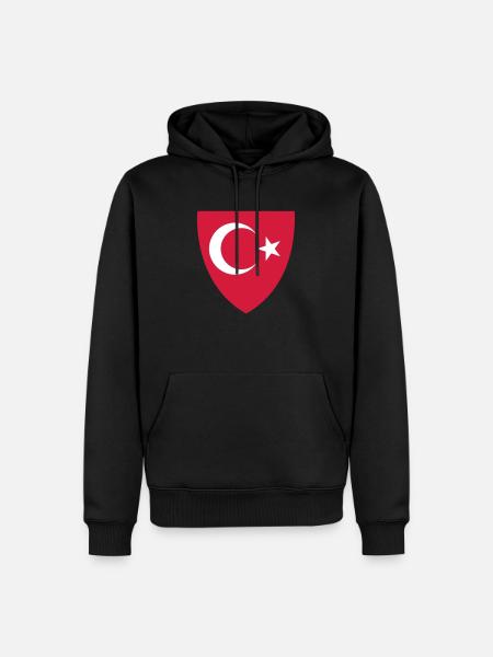 turkey_crest - Men’s Premium Organic Hoodie - black