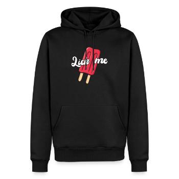 Lick me - Water Ice T-Shirt for Summer - Men’s Premium Organic Hoodie - black - Front - Nico (187cm)