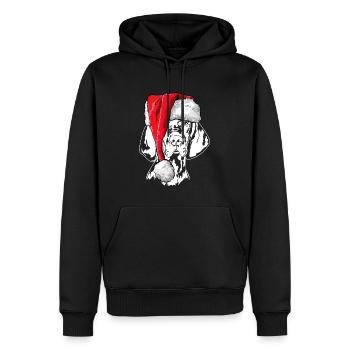 Santa Magyar Vizsla Christmas Dogs Wilsigns - Men’s Premium Organic Hoodie - black - Front - Nico (187cm)