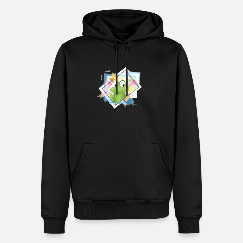 Le roi grenouille de conte de fées est dans la maison - Sweat à capuche Premium bio Homme - noir