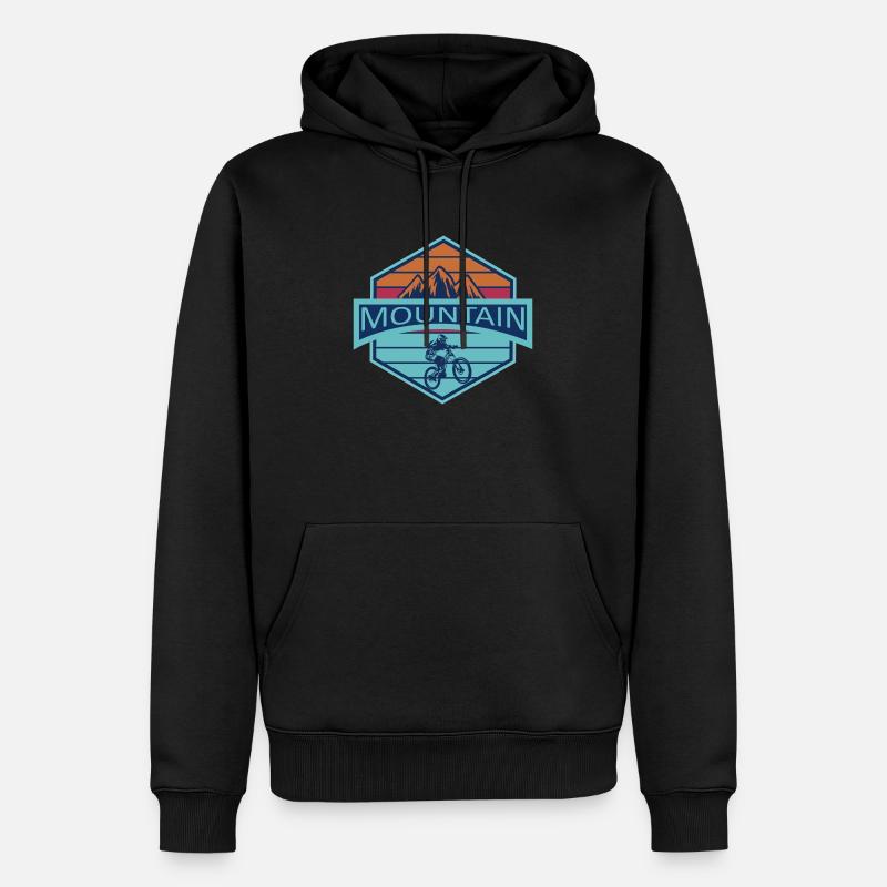 VTT biker vtt - Sweat à capuche Premium bio Homme - noir