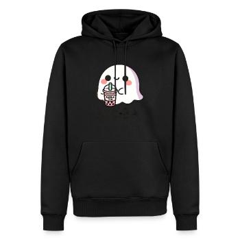 Boba Tee Geist Kawaii Halloween - Männer Premium Bio Hoodie - Schwarz - Vorne - Nico (187cm)