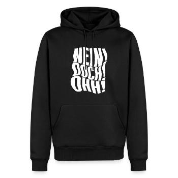 Nein! Doch! Ohh! - Lustiger Comedy Spruch - Männer Premium Bio Hoodie - Schwarz - Vorne - Nico (187cm)