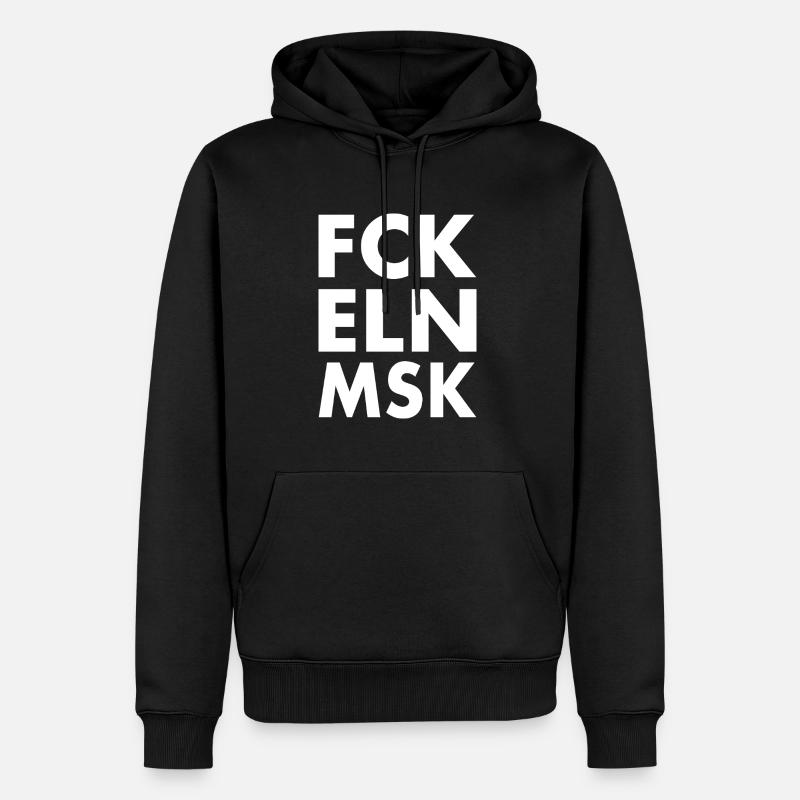 Fck eln msk - Männer Premium Bio Hoodie - Schwarz