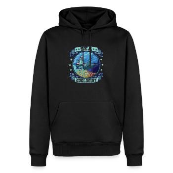 Sea Zoologist Scientist Marine Biology - Männer Premium Bio Hoodie - Schwarz - Vorne - Nico (187cm)