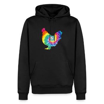 Lustiges Huhn Lopver Krawattenfarbe - Männer Premium Bio Hoodie - Schwarz - Vorne - Nico (187cm)