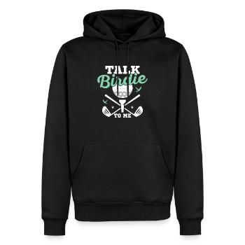 Talk Birdie To Me Golfing Golf - Männer Premium Bio Hoodie - Schwarz - Vorne - Nico (187cm)