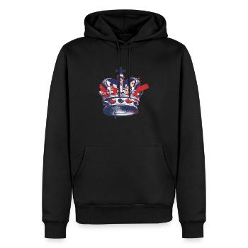 Coronation Crown - Men’s Premium Organic Hoodie - black - Front - Nico (187cm)