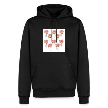 Rosen - Männer Premium Bio Hoodie - Schwarz - Vorne - Nico (187cm)