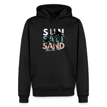 Summer, Salt & Sand - That's all I need - Men’s Premium Organic Hoodie - black - Front - Nico (187cm)