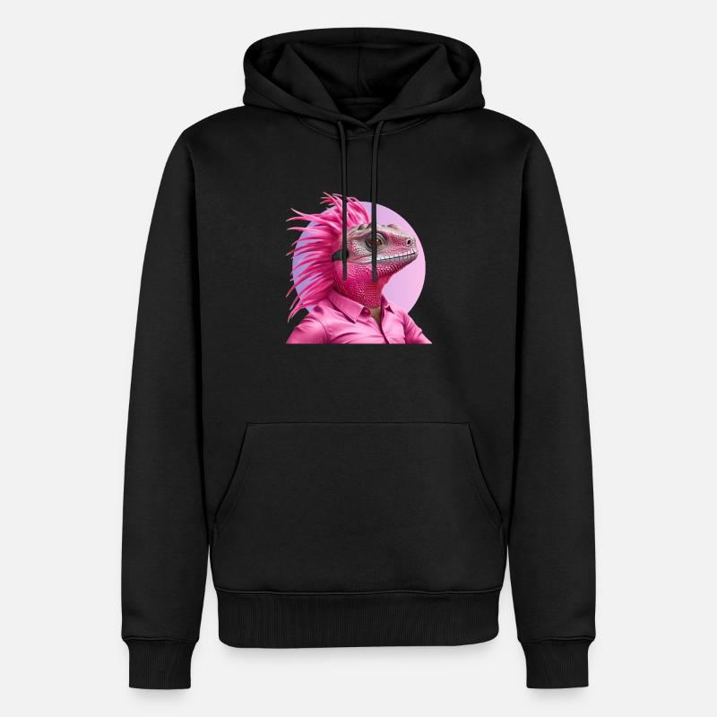 Plastic-Raptiloid - Männer Premium Bio Hoodie - Schwarz