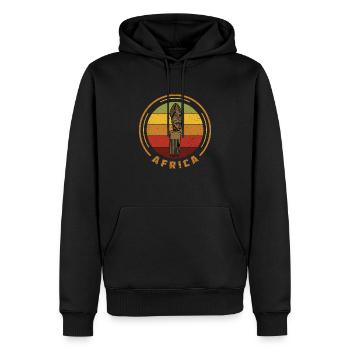 Afor-Kamm Pflege Frisur Afro Geschichte Afrika Pic - Männer Premium Bio Hoodie - Schwarz - Vorne - Nico (187cm)
